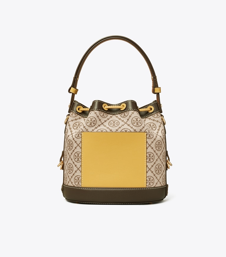Tory Burch designer クロスボディバッグ Tモノグラム ユーティリティ バケットバッグ in Hazelnut Multi angle