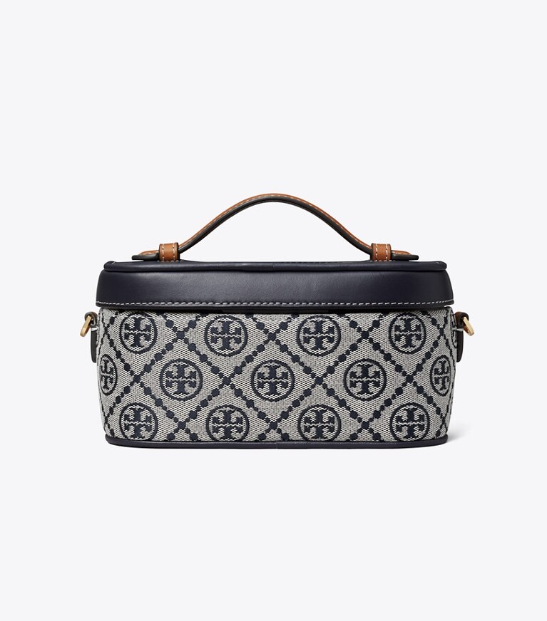 Tory Burch designer mini bags T Monogram Vanity Case in Tory Navy angle