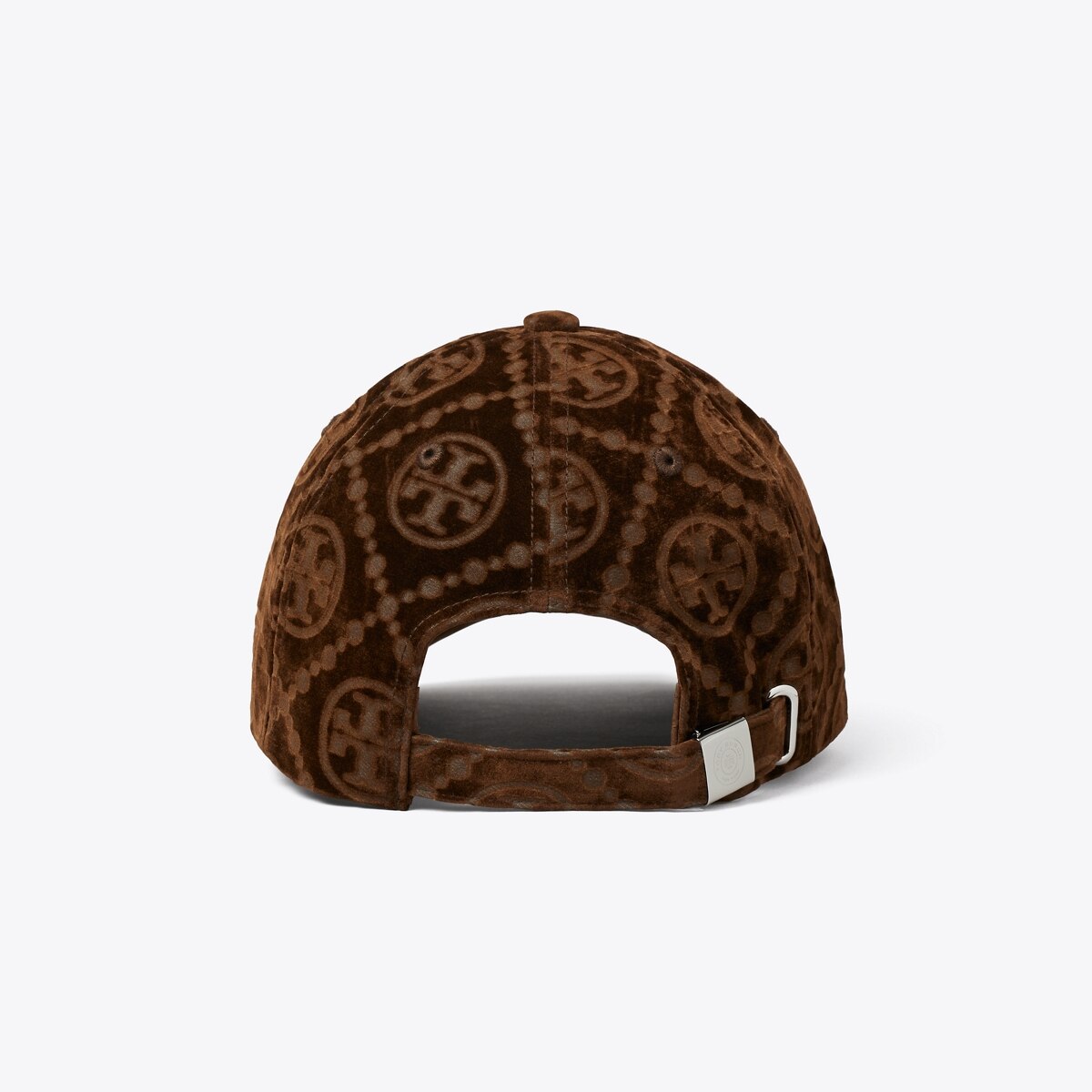 Tory Burch Black Hat with Gold Label t-monogram-baseball-cap-angle.  main image 2