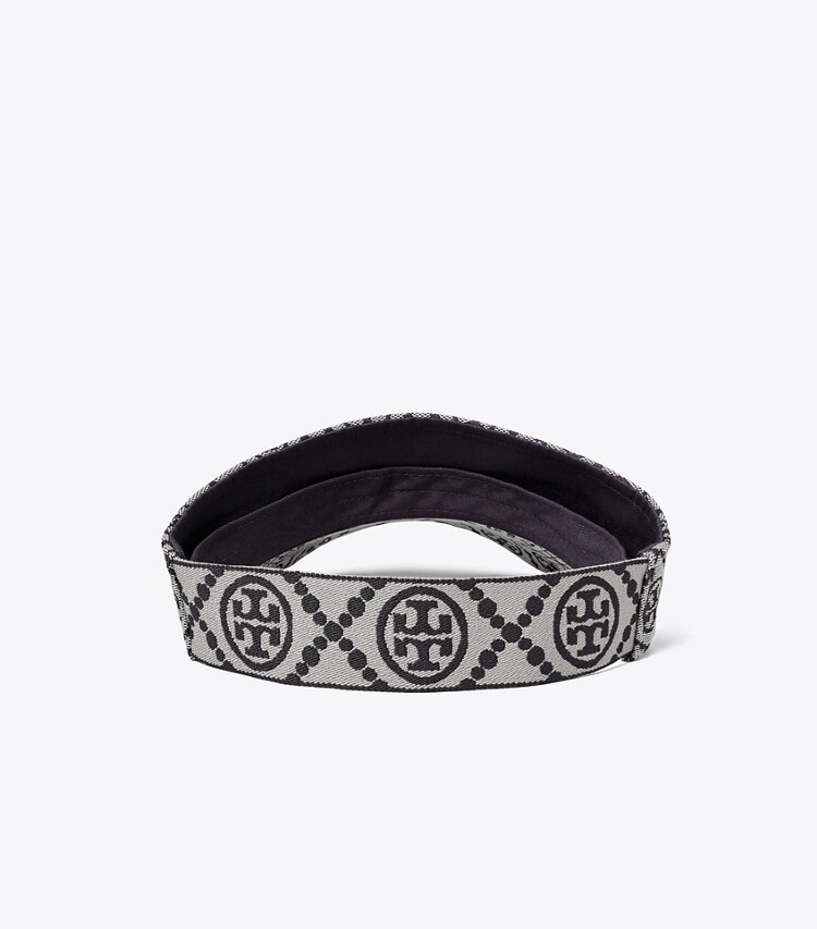 Tory Burch designer hats T Monogram Visor in Tory Navy back
