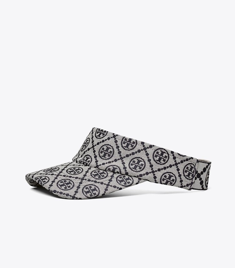 Tory Burch designer hats T Monogram Visor in Tory Navy front