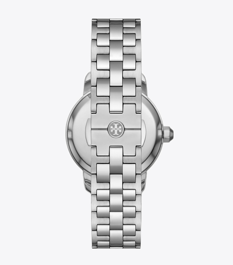 Tory Burch designer strap watches T Monogram Watch in GREEN/SILVER front