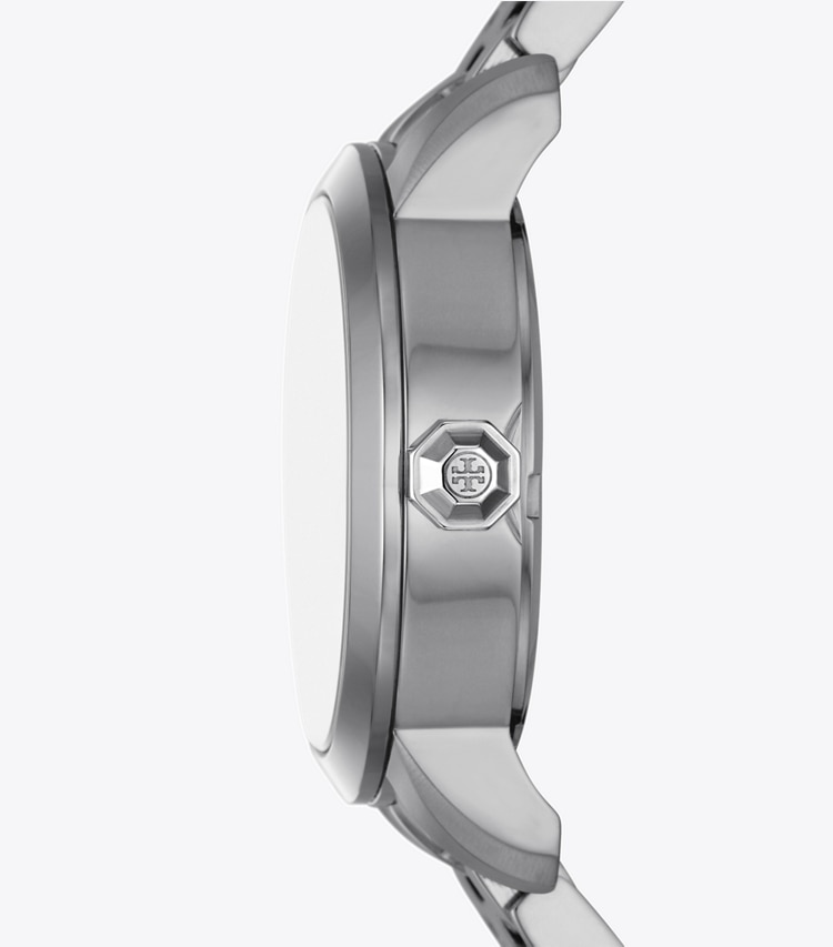 Tory Burch designer strap watches T Monogram Watch in GREEN/SILVER side