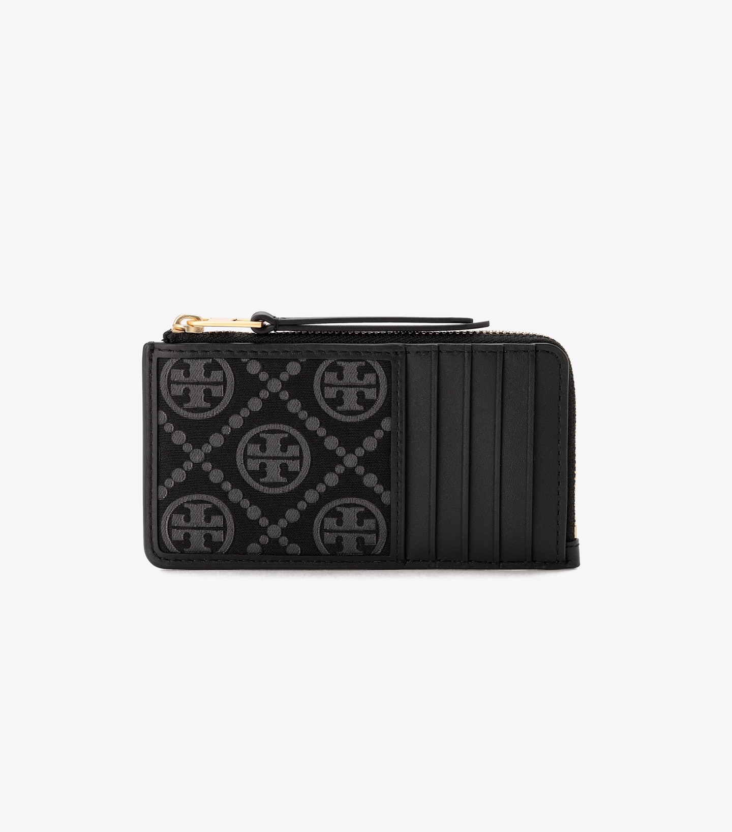 T Monogram Zip Card Case