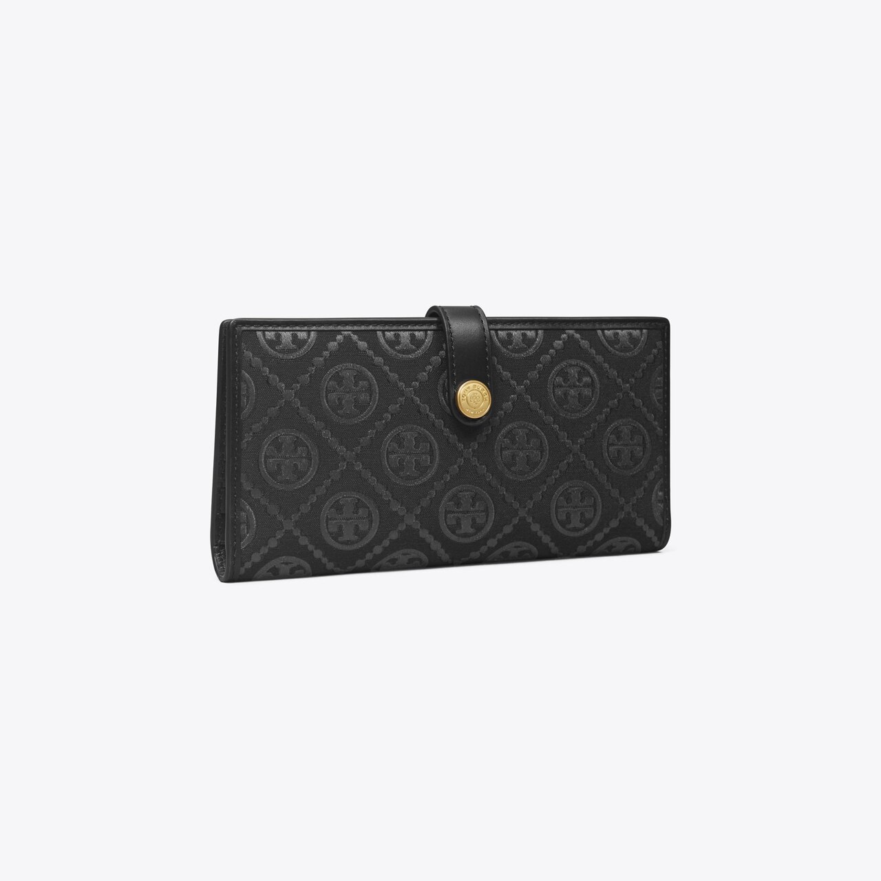 T Monogram Zip Slim Wallet