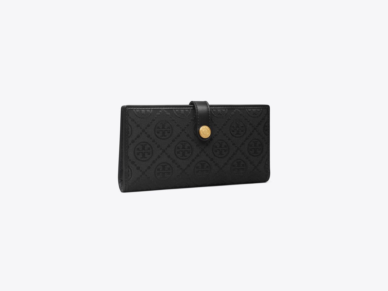 T Monogram Zip Slim Wallet