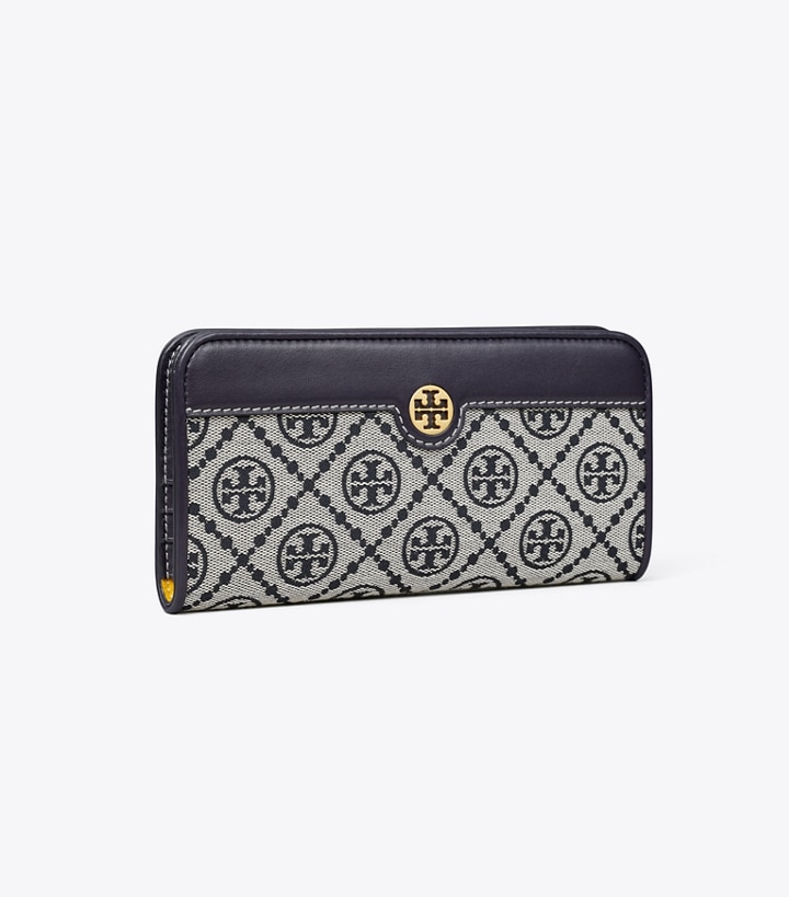 Tory Burch Kira Chevron Medium Slim Wallet in Pink