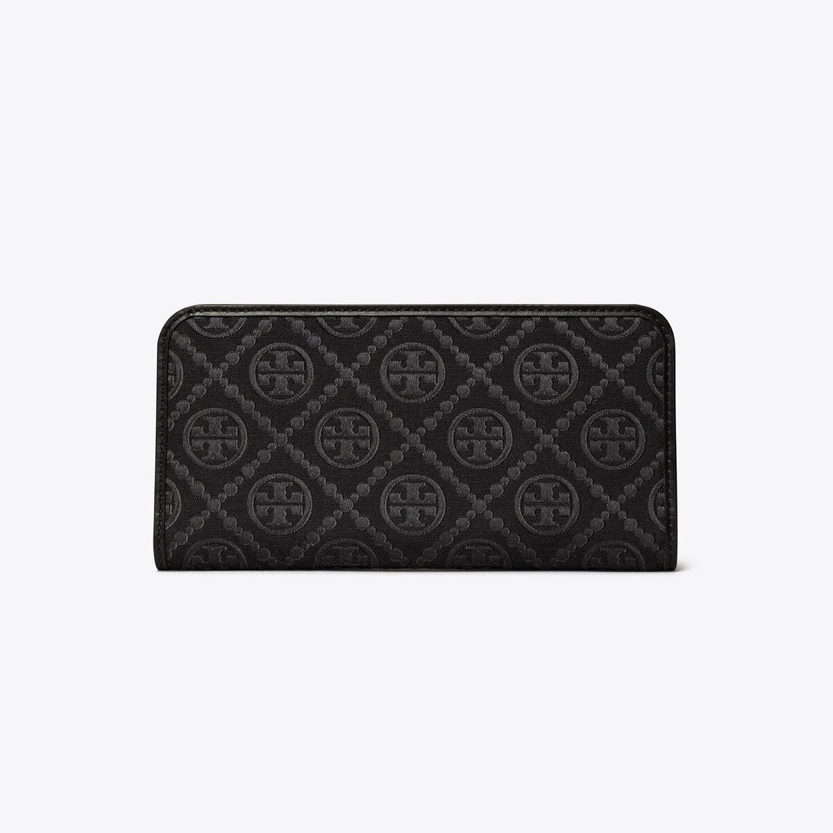長財布 [ToryBurch]T MONOGRAM ZIP SLIM WALLET - BLACK T Monogram Zip Slim Wallet: Women's Wallets & Card Cases