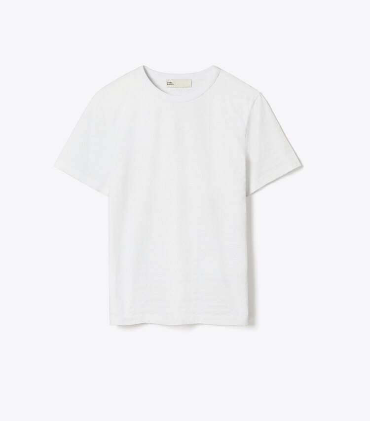 Tory Burch designer tops T-shirt in cotone Sublime in White Sublime front