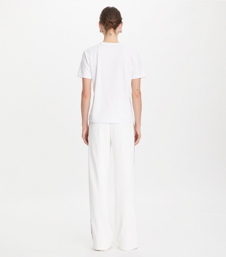 Tory Burch designer tops T-shirt in cotone Sublime in White Sublime on model back