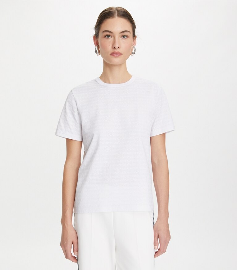 Tory Burch designer tops T-shirt in cotone Sublime in White Sublime front