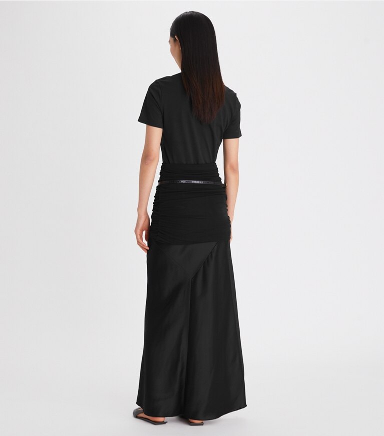 Tory Burch designer oberteile T-Shirt mit gesticktem Logo in Black front