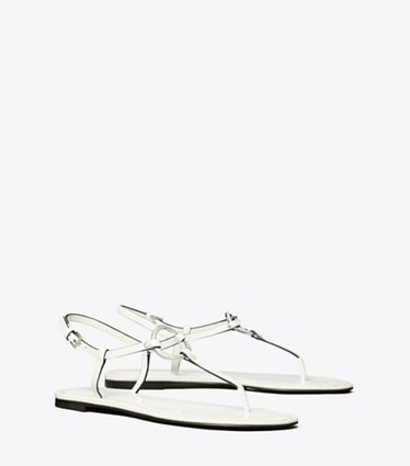 Tory Burch designer sandals T-Strap Sandal in BIANCO angle