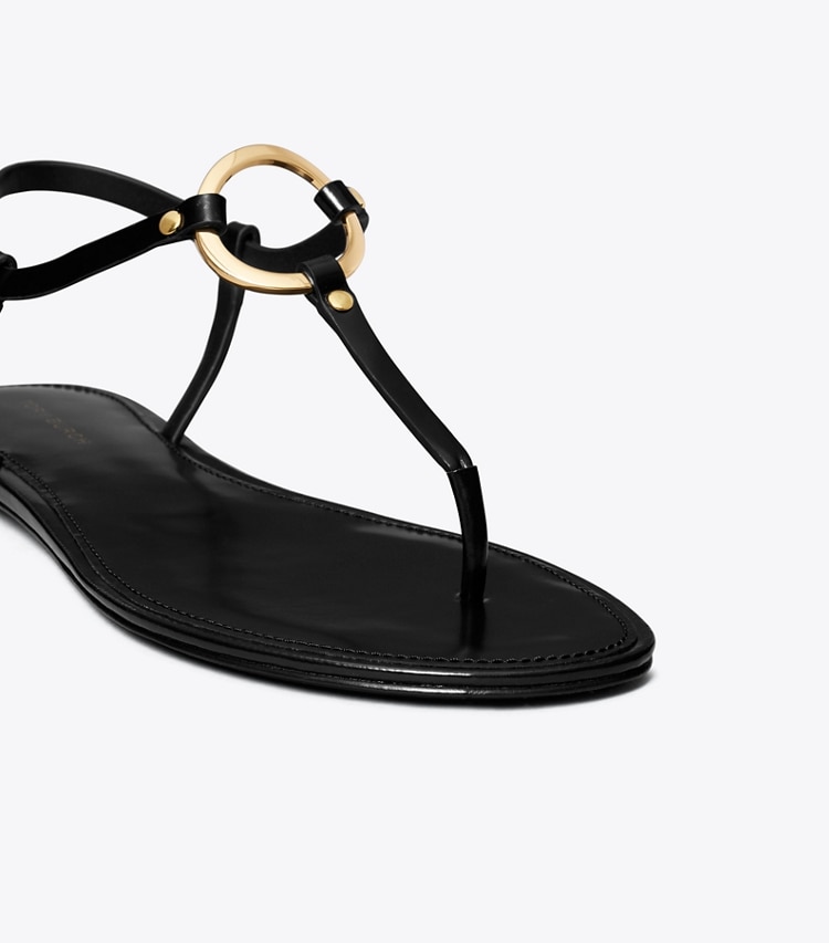 Tory Burch designer sandals T-Strap Sandal in PERFECT BLACK detail