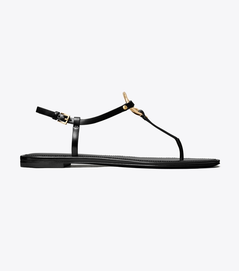 Tory Burch designer sandals T-Strap Sandal in PERFECT BLACK angle