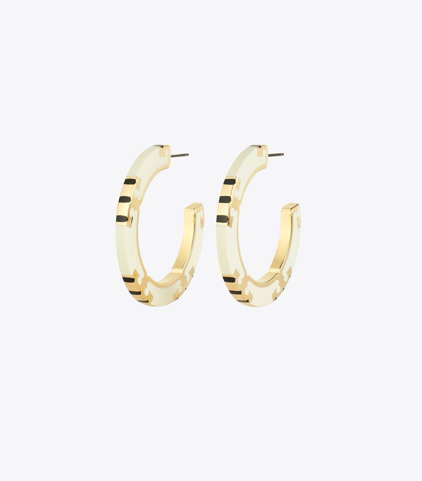 T Stripe Hoop Earrings
