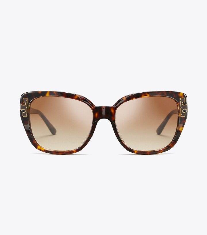 tory burch logo temple sunglasses