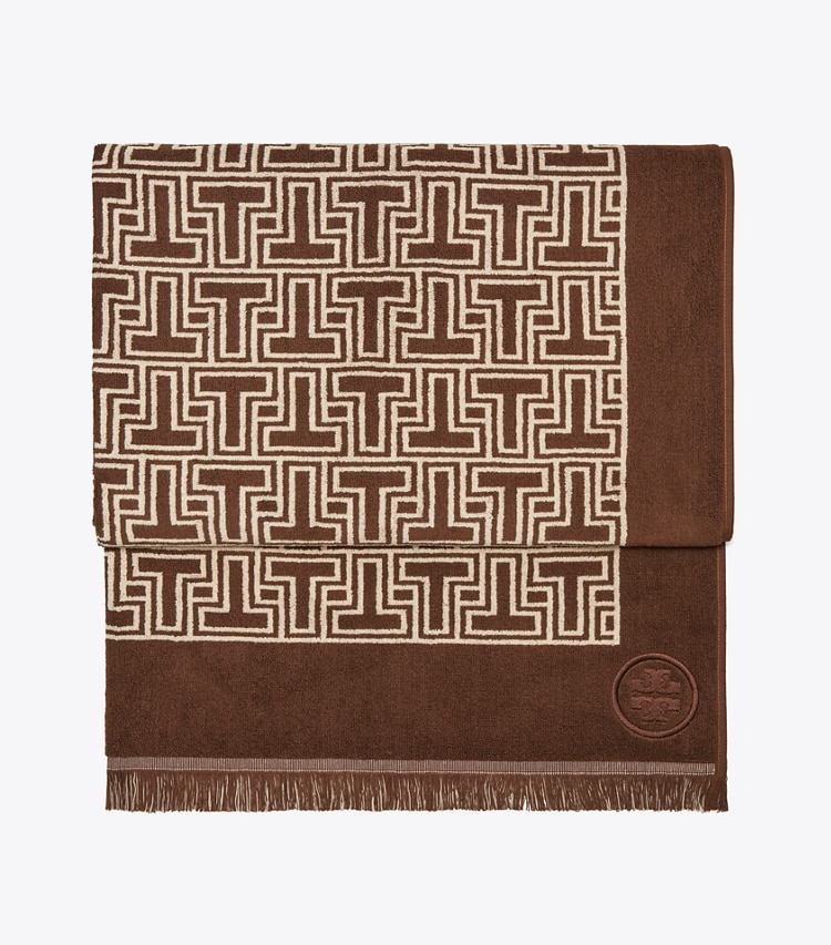 Tory Burch designer beach towels T-Tile Beach Towel in Brown group