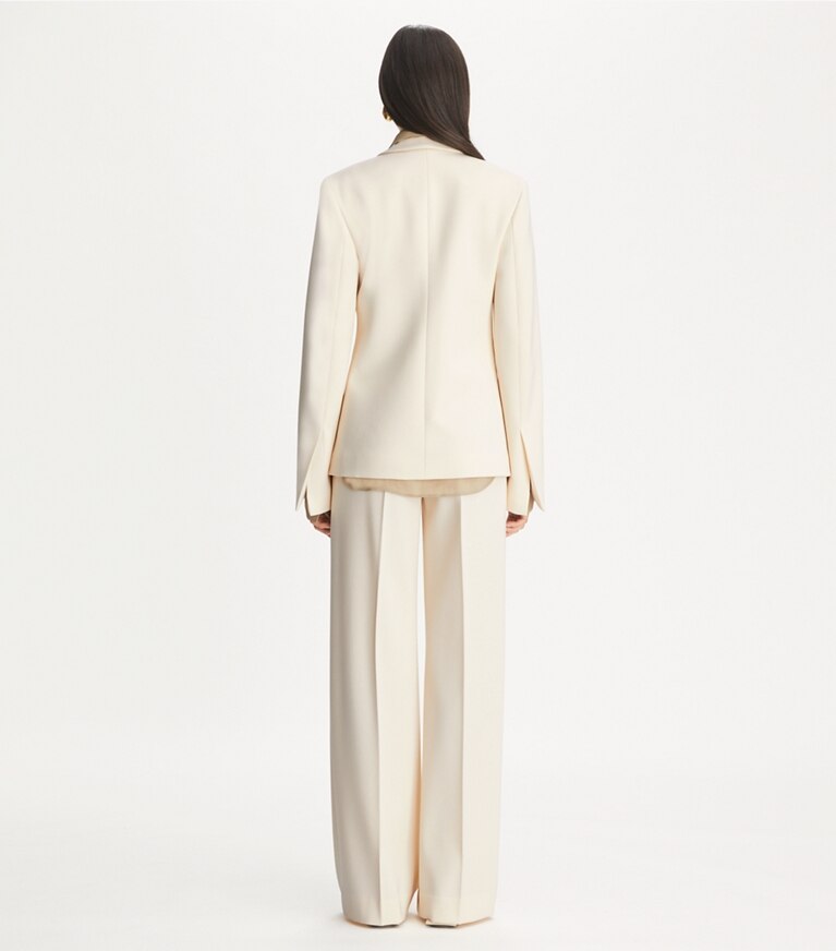 Tory Burch designer jacken Taillierter Twillblazer in French Cream front