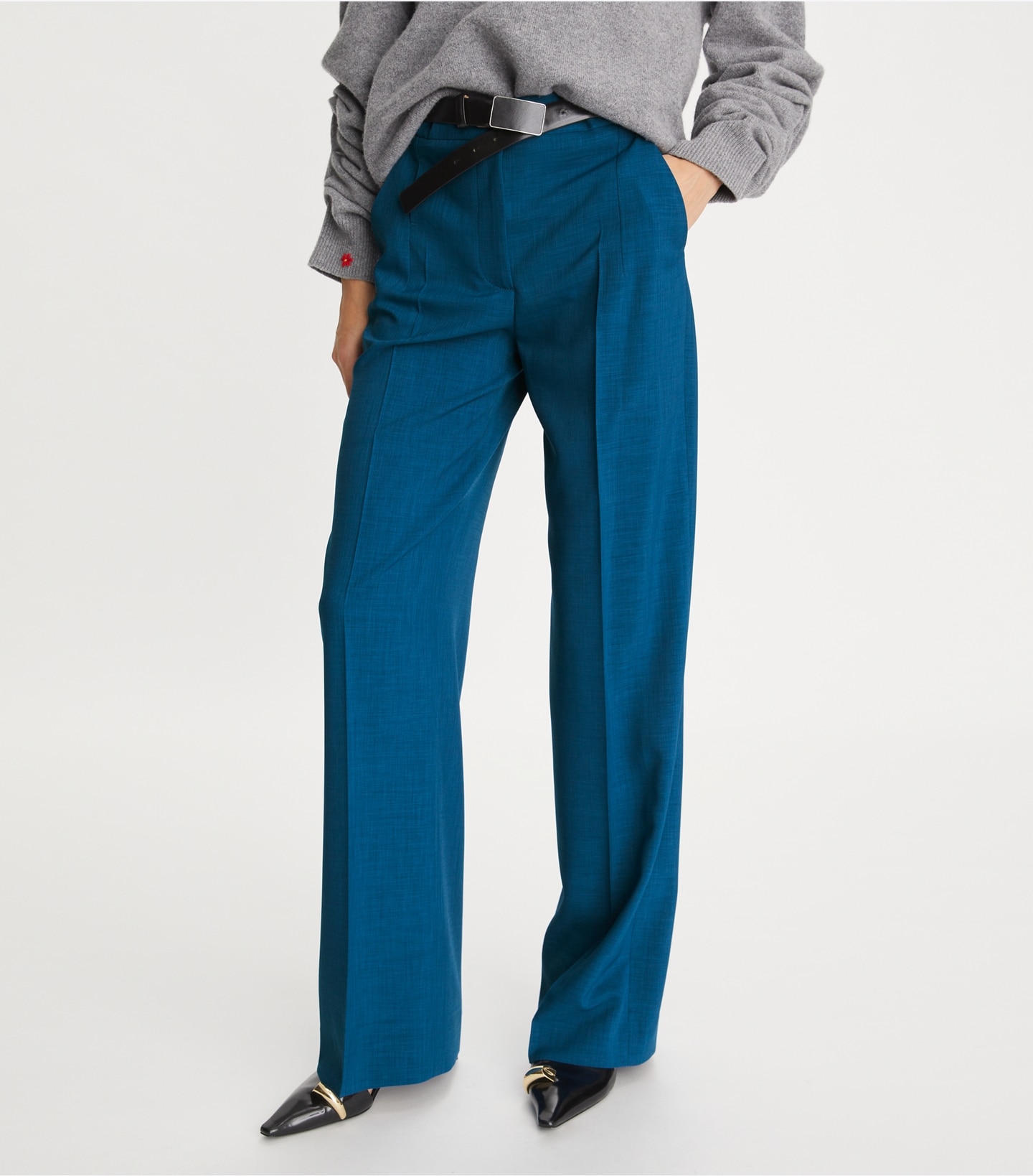 Tailored Drapey Melange Pants