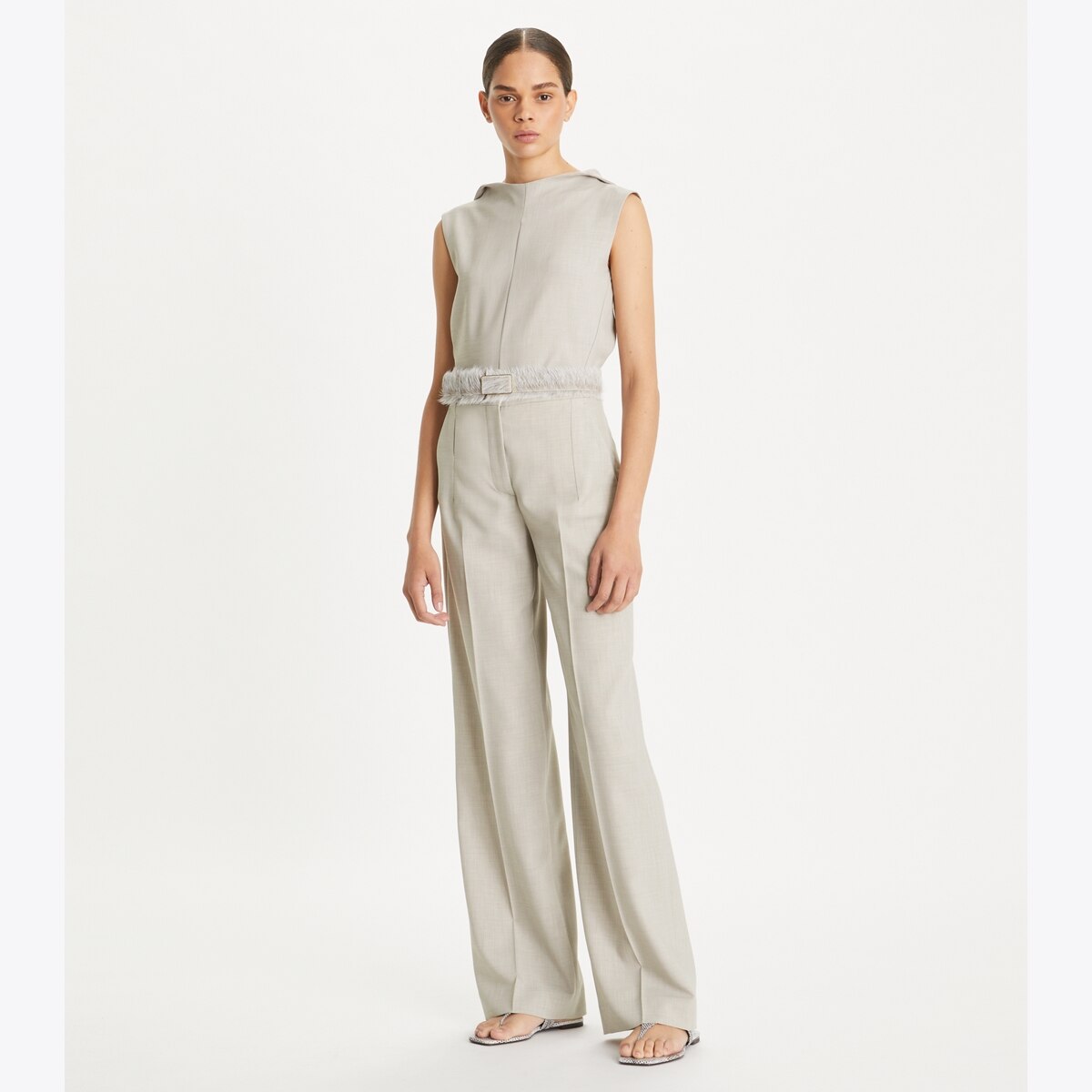 パンツ★送料&関税込み★Tory Burch★VISCOSE SATIN PANT選択2色 tailored-drapey-melange-pants-
