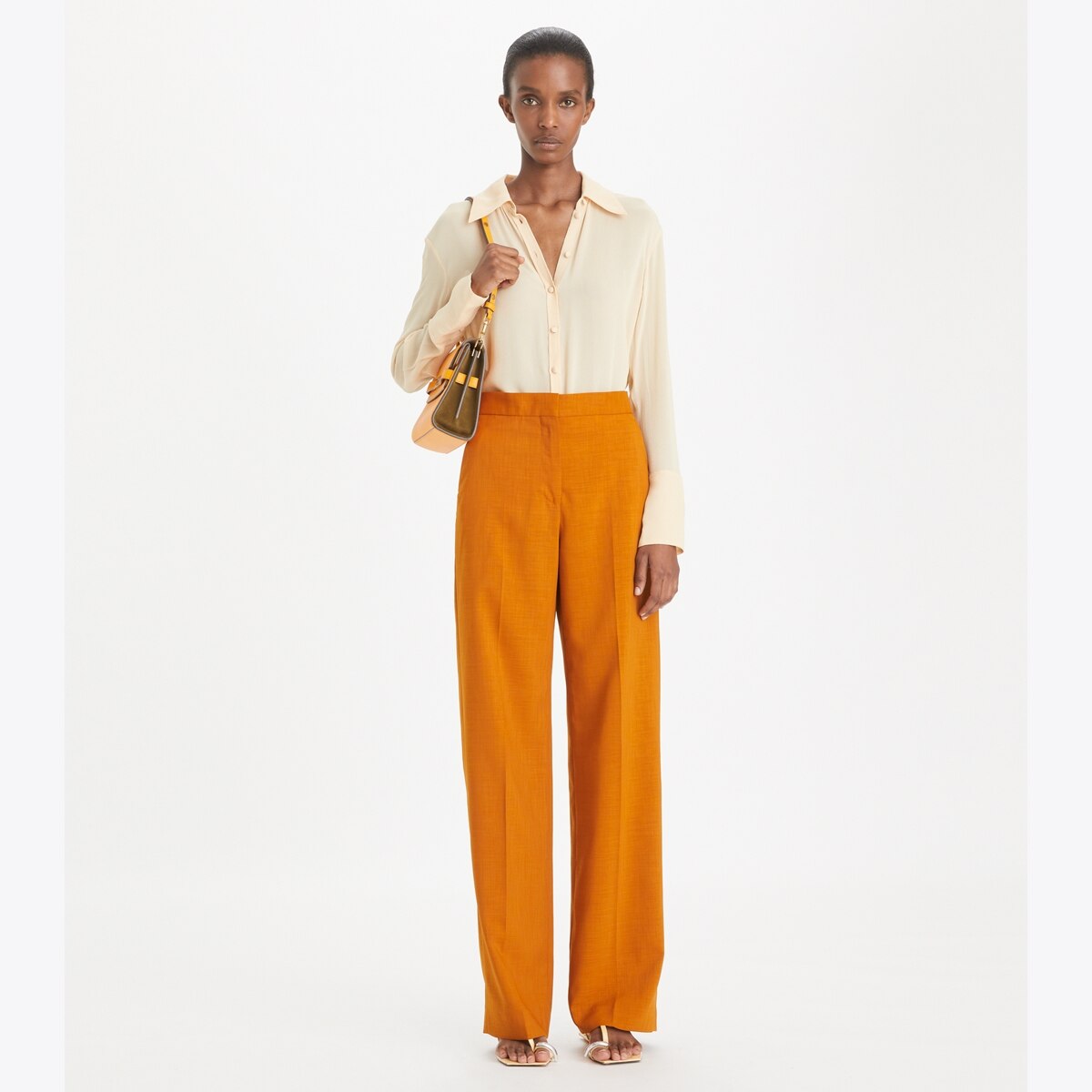 パンツ TORY BURCH TAILORED TROUSERS Tailored Drapey Mélange Pant: Women's Clothing | Bottoms