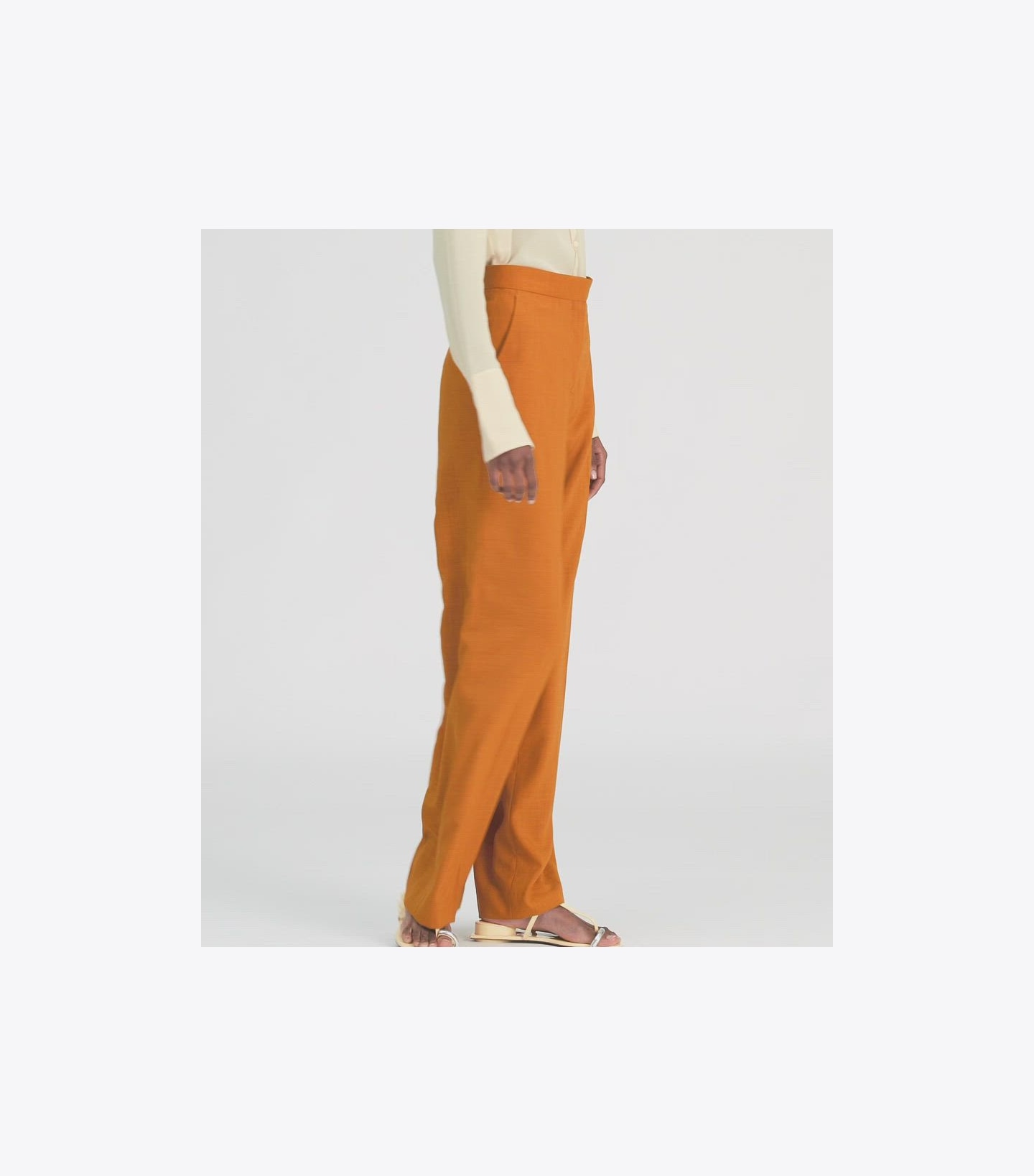 Tailored Drapey Mélange Pant