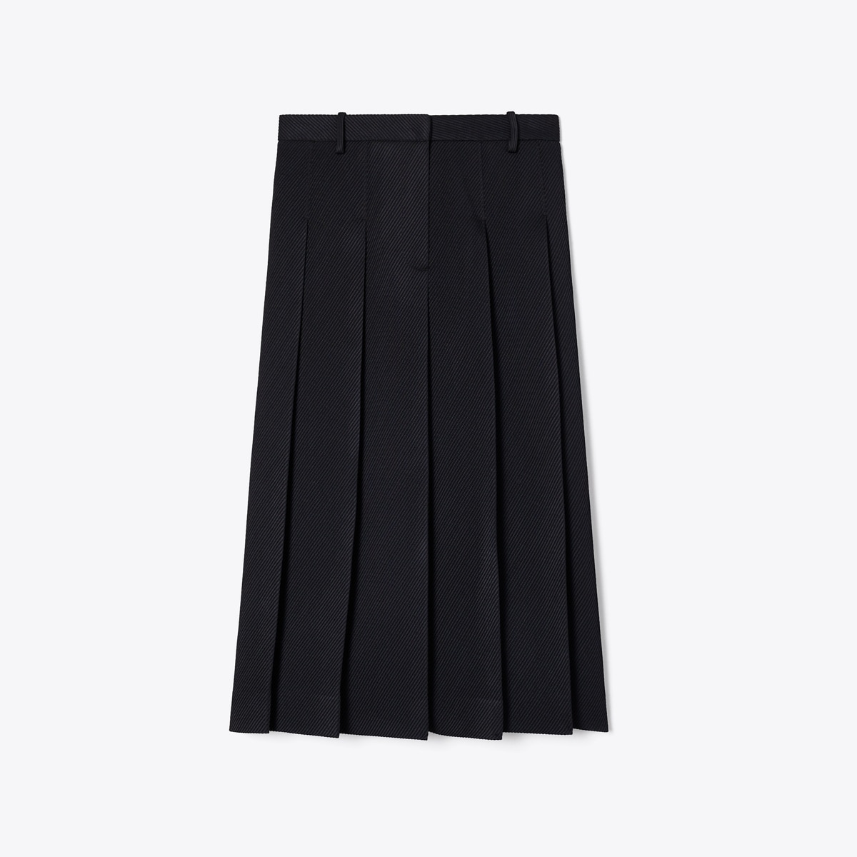 TAILORED TWILL PLEATED SKIRT