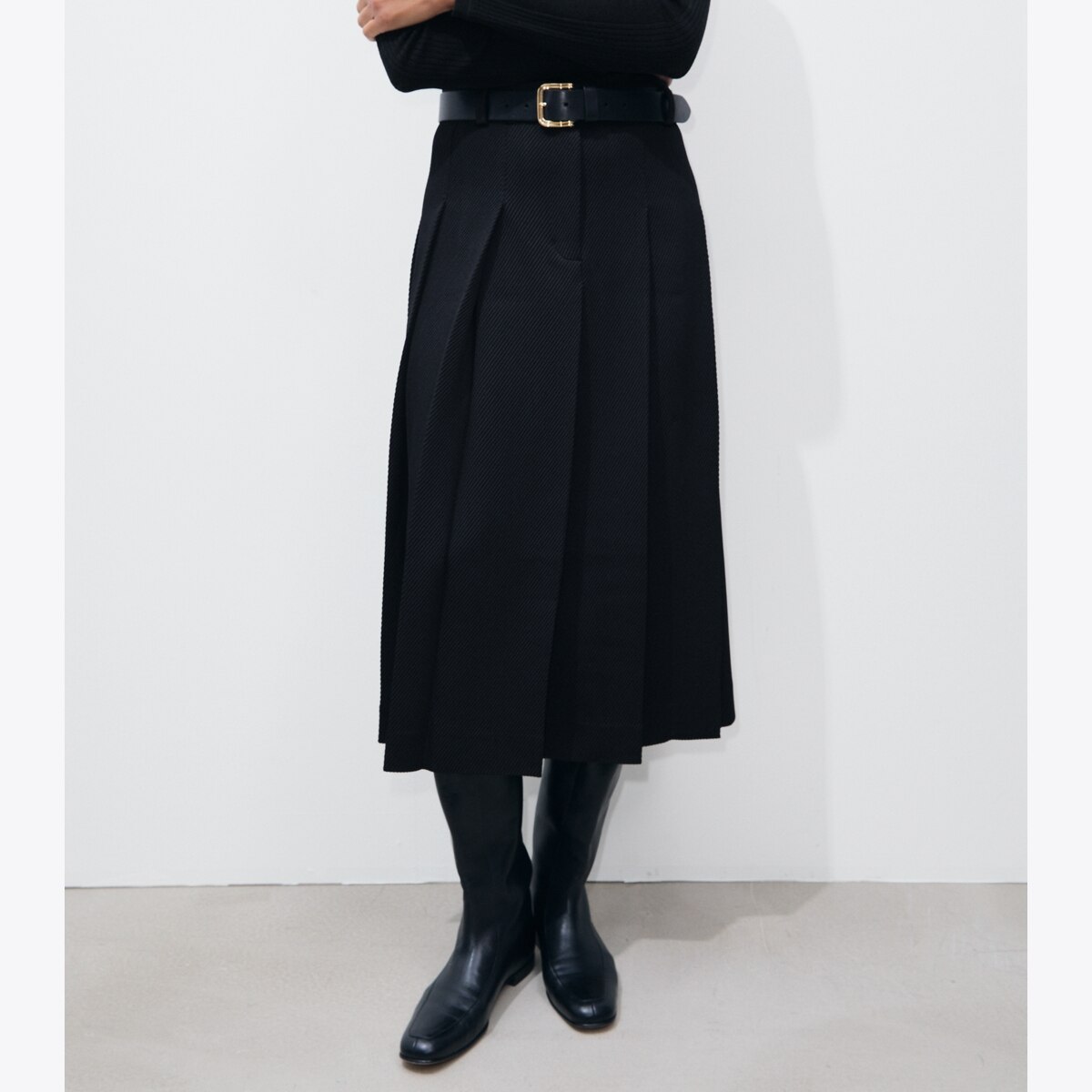 TAILORED TWILL PLEATED SKIRT - thumbnail 5