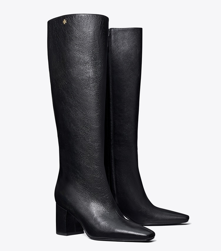 Tory Burch designer boots Tall Banana Boot in PERFECT BLACK angle