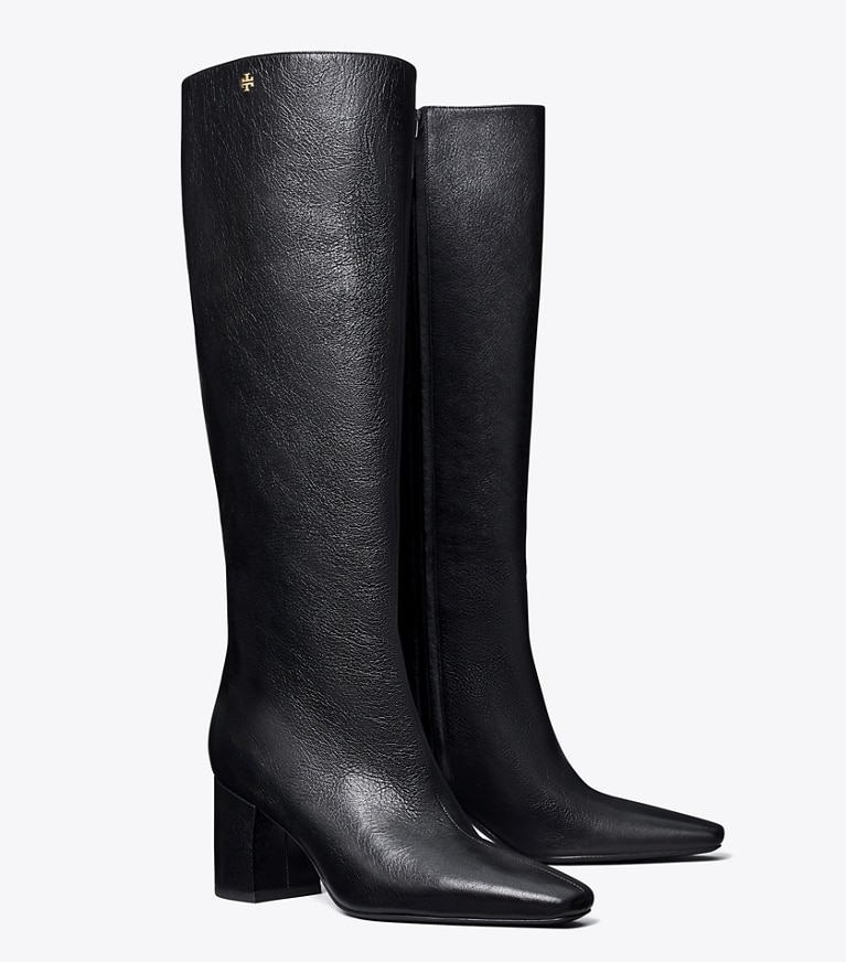 Tory Burch designer boots Tall Banana Boot in PERFECT BLACK angle