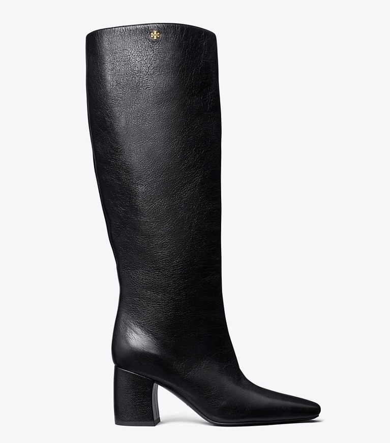 Tory Burch designer boots Tall Banana Boot in PERFECT BLACK angle