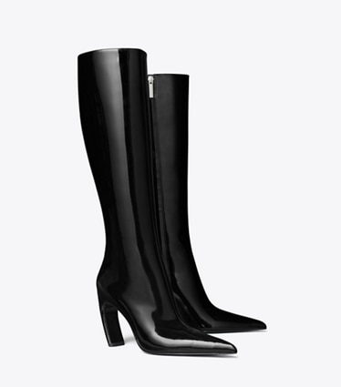 ロングブーツ レザー トリーバーチ TORY BURCH