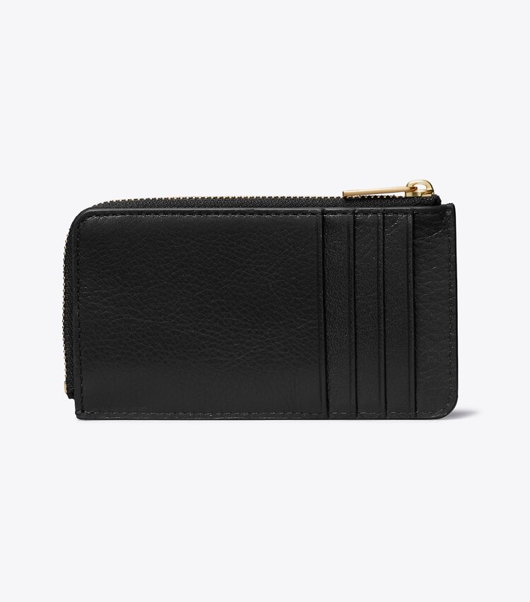 Tory Burch diseñador tarjeteros Tarjetero acolchado con cremallera Charlie en Black parte trasera