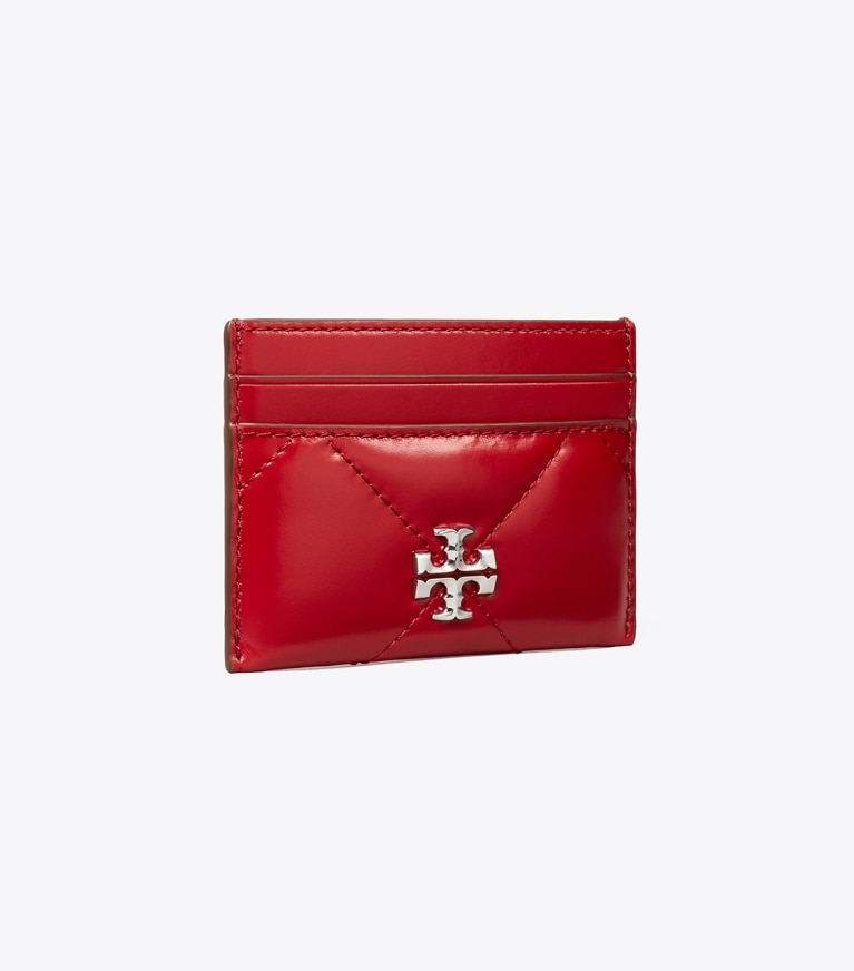 Tory Burch diseñador tarjeteros Tarjetero acolchado con forma de rombos Kira en Red ángulo