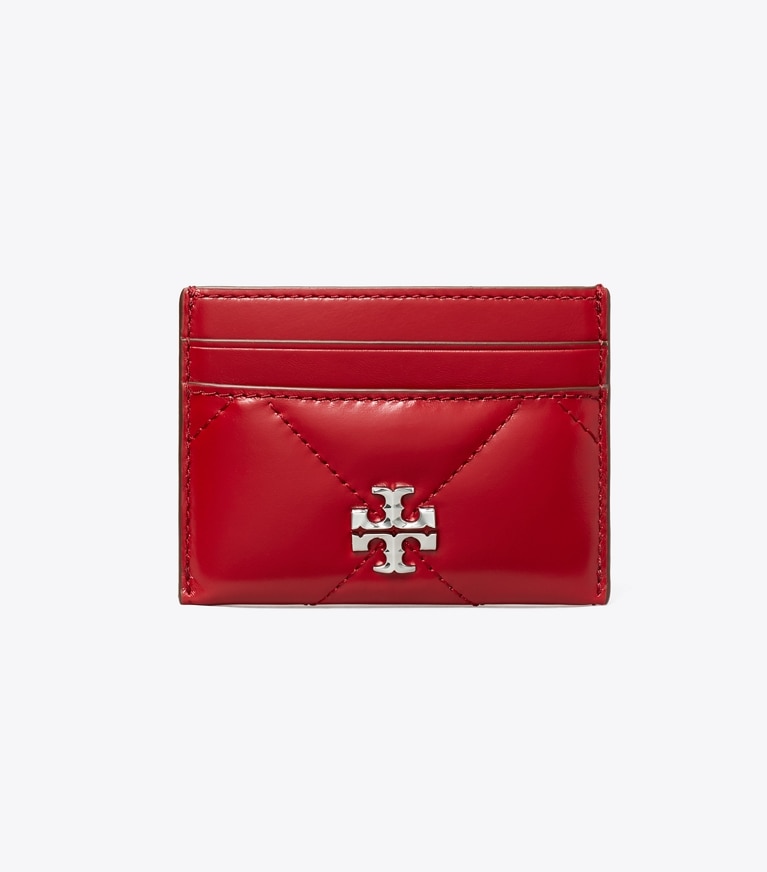 Tory Burch diseñador tarjeteros Tarjetero acolchado con forma de rombos Kira en Red frente