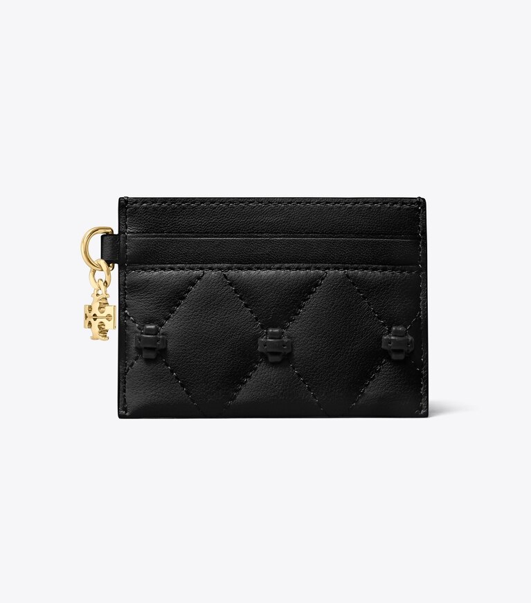 Tory Burch diseñador tarjeteros Tarjetero Bunny Knot en Black frente