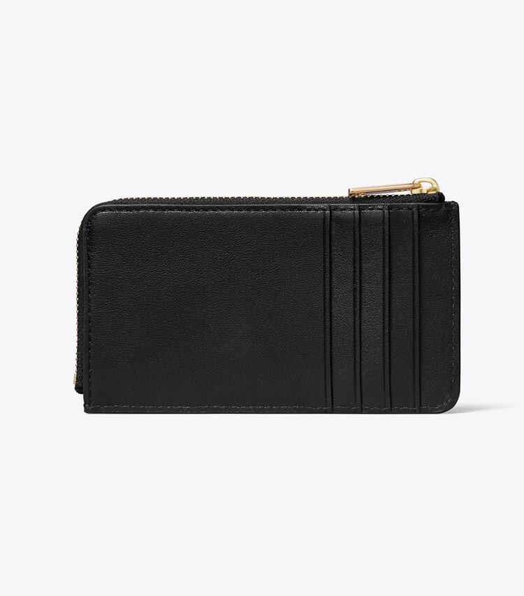 Tory Burch diseñador tarjeteros Tarjetero Charlie con cremallera en Black volver