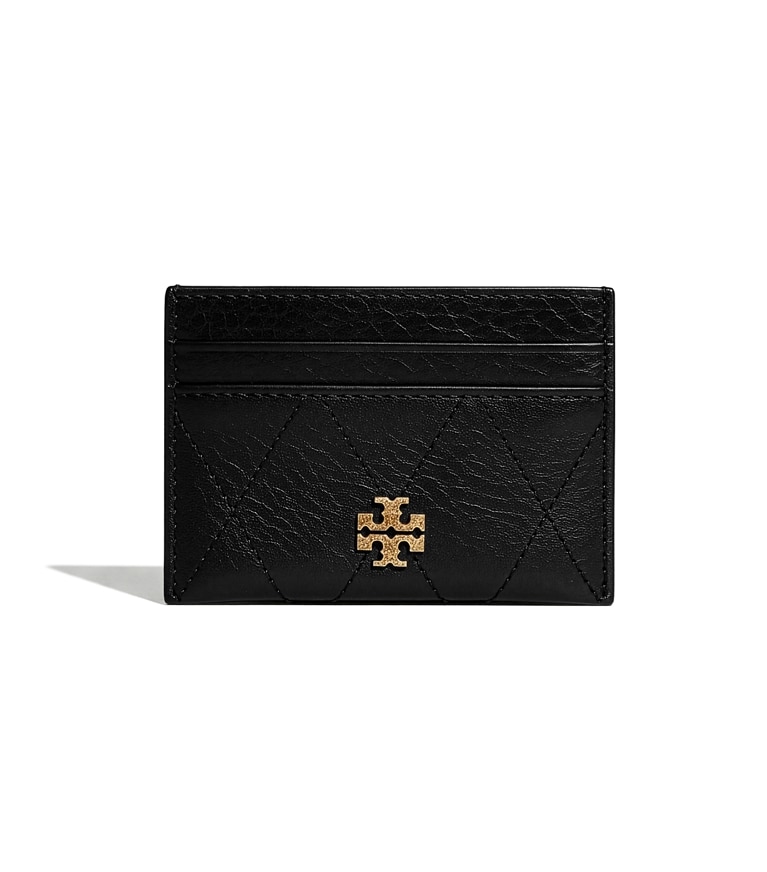 Tory Burch diseñador tarjeteros Tarjetero en pavé acolchado Charlie en Black adicional