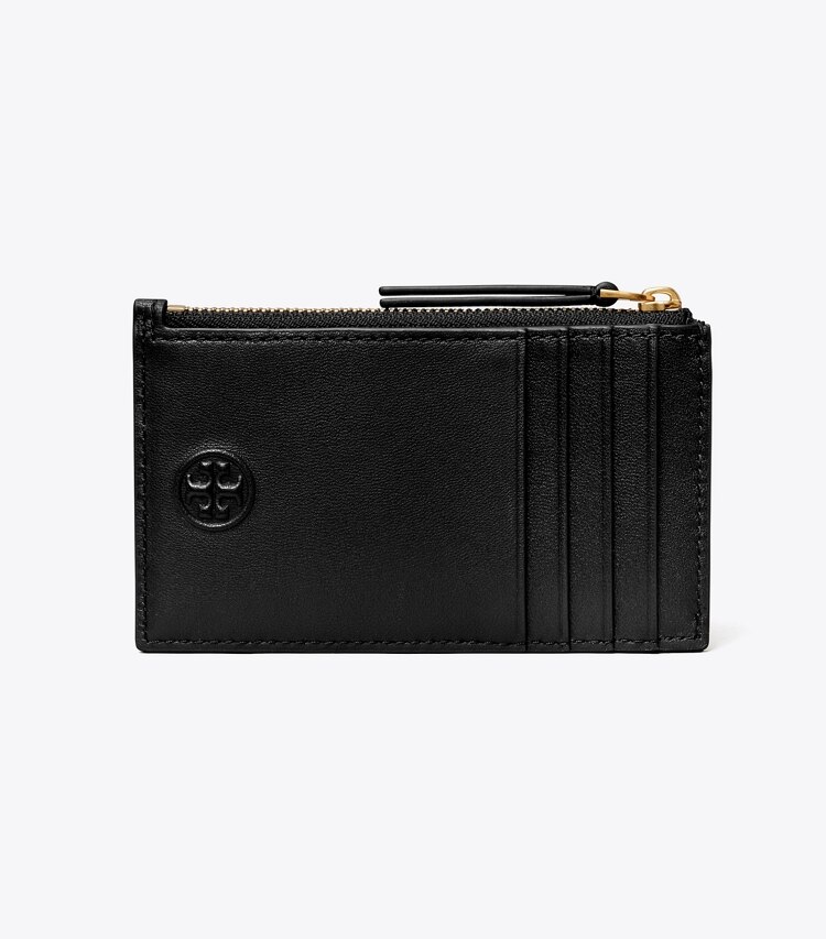 Tory Burch diseñador tarjeteros Tarjetero Fleming con cremallera en Black volver