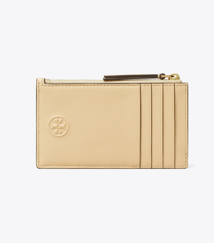 Tory Burch diseñador tarjeteros Tarjetero Fleming con cremallera en Soft Serve volver