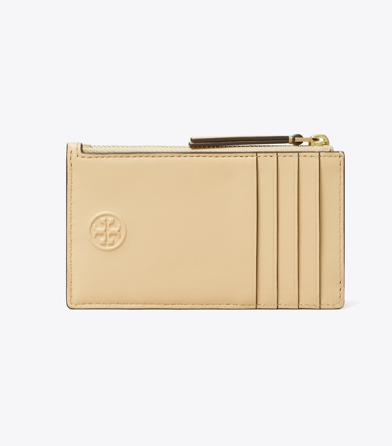 Tory Burch diseñador tarjeteros Tarjetero Fleming con cremallera en Soft Serve volver