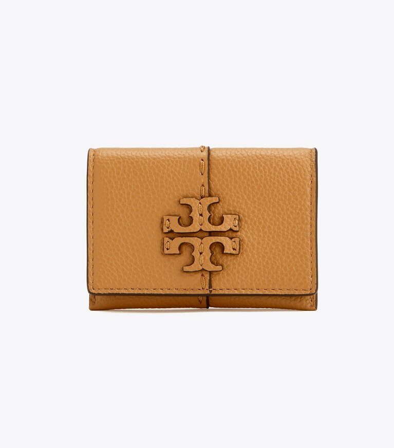 Tory Burch diseñador tarjeteros Tarjetero McGraw con solapa en Tiramisu frontal