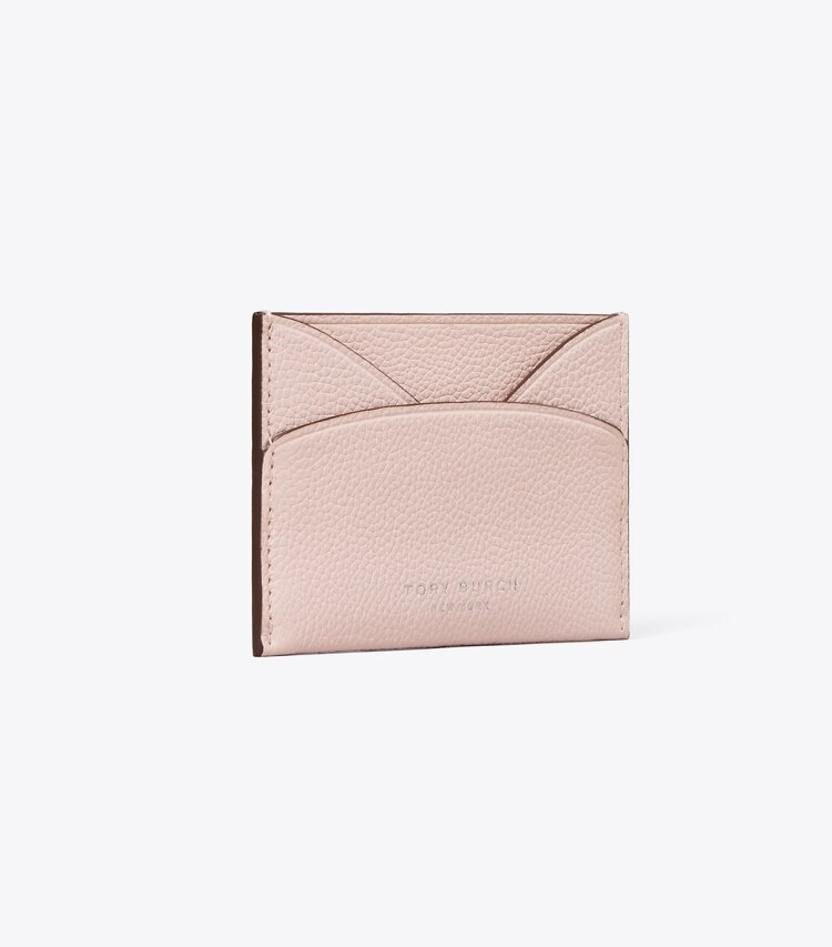 Tory Burch diseñador tarjeteros Tarjetero plano Romy en Rose ángulo
