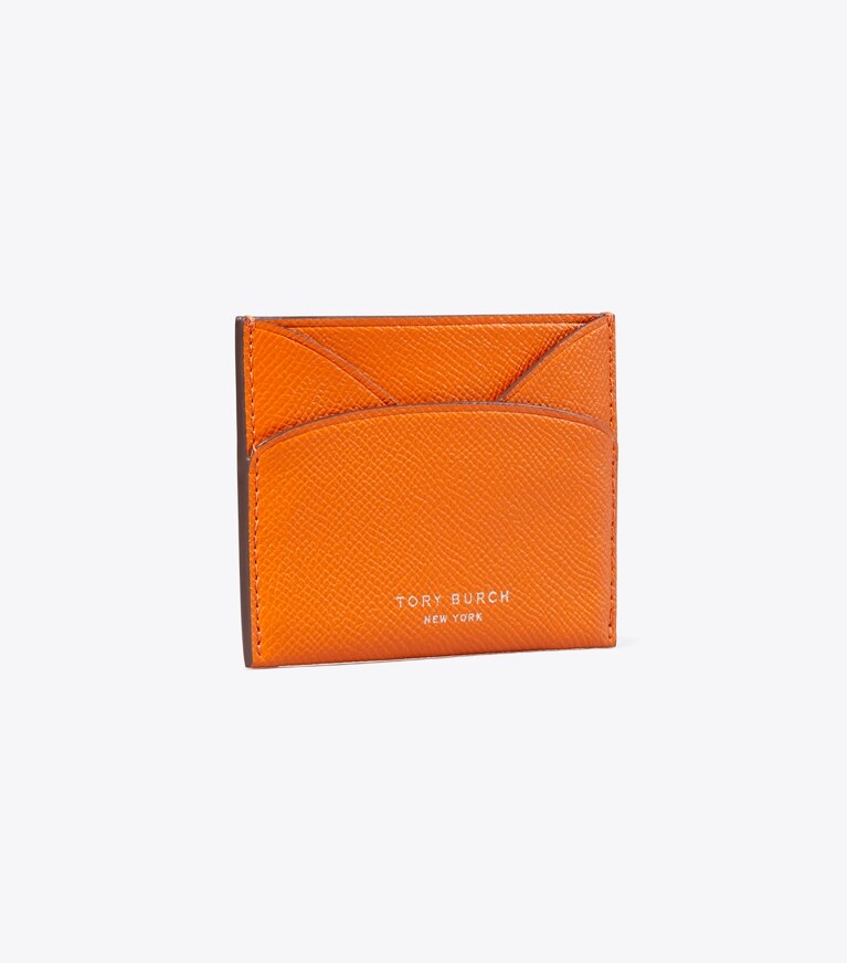 Tory Burch diseñador tarjeteros Tarjetero plano Romy en Orange ángulo
