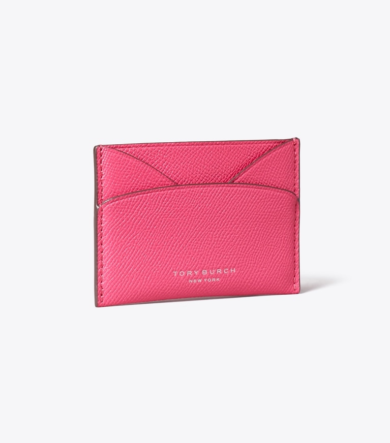 Tory Burch diseñador tarjeteros Tarjetero plano Romy en Bright Pink ángulo