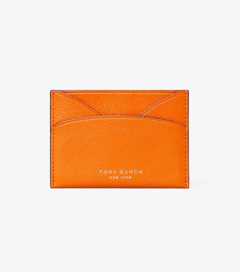 Tory Burch diseñador tarjeteros Tarjetero plano Romy en Orange frontal