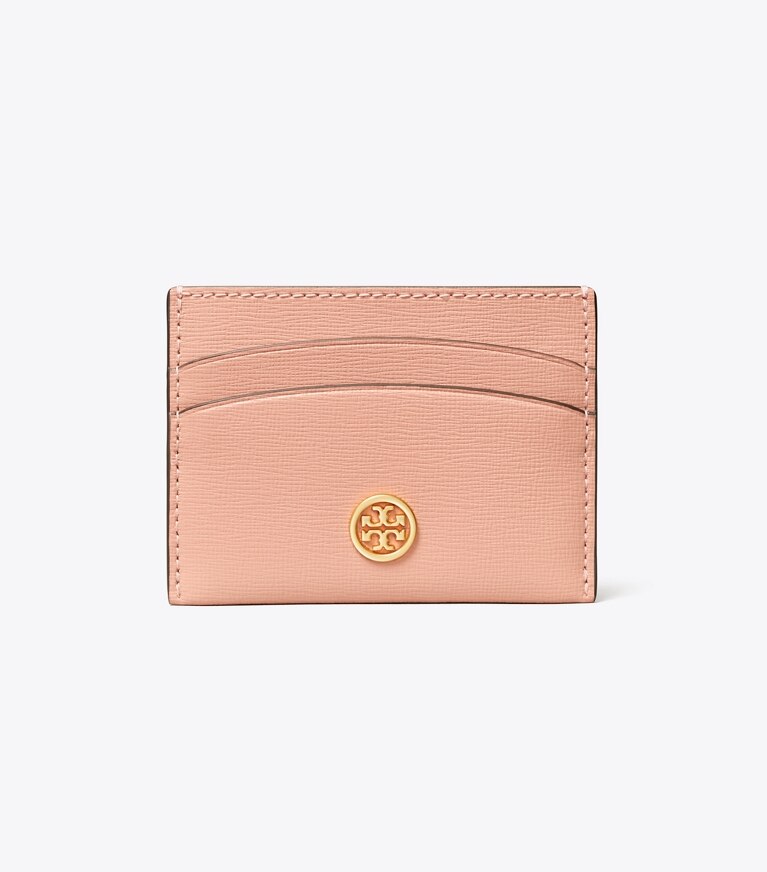 Tory Burch diseñador tarjeteros Tarjetero Robinson en Pink Moon frontal
