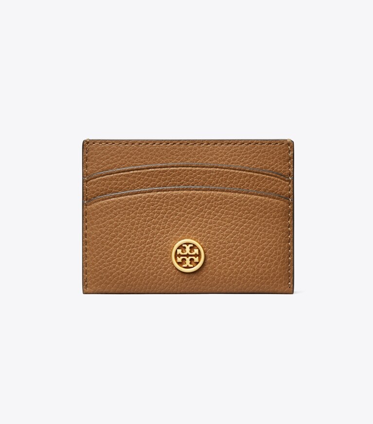 Tory Burch diseñador tarjeteros Tarjetero Robinson granulado en Tiger'S Eye frente