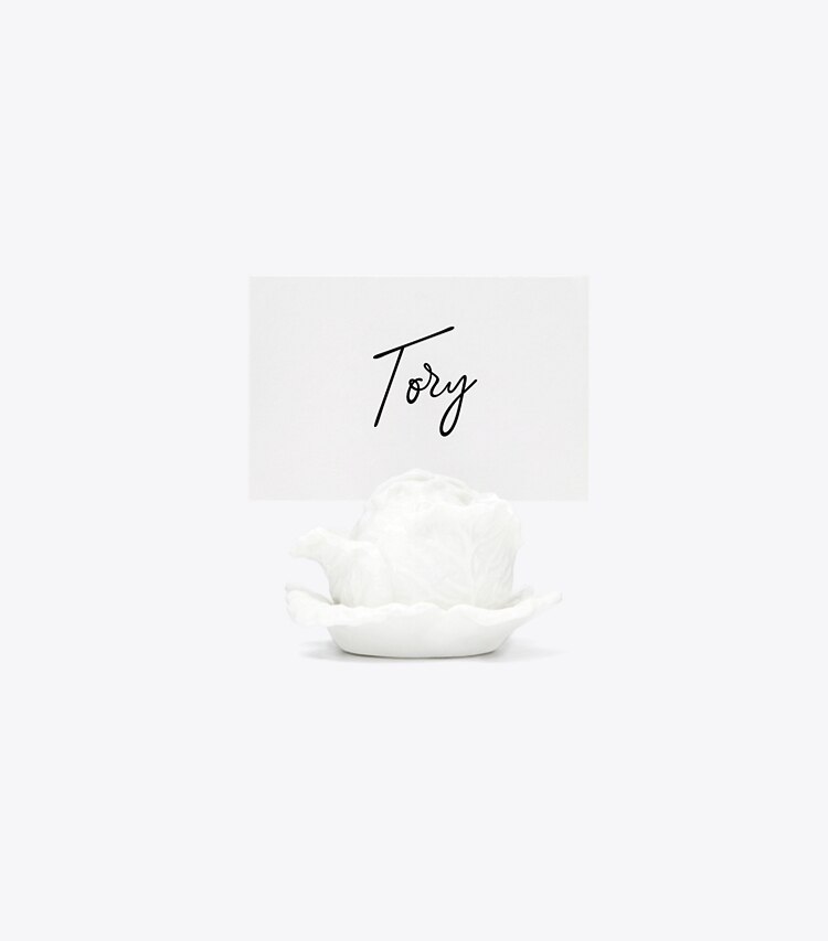Tory Burch diseñador artículos de mesa & cristalería Tarjeteros para vajilla con borde ondulado, set de 4 en White frente